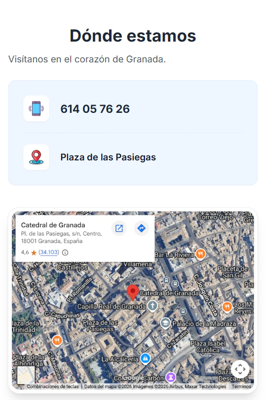 Pantalla de ubicación del sistema